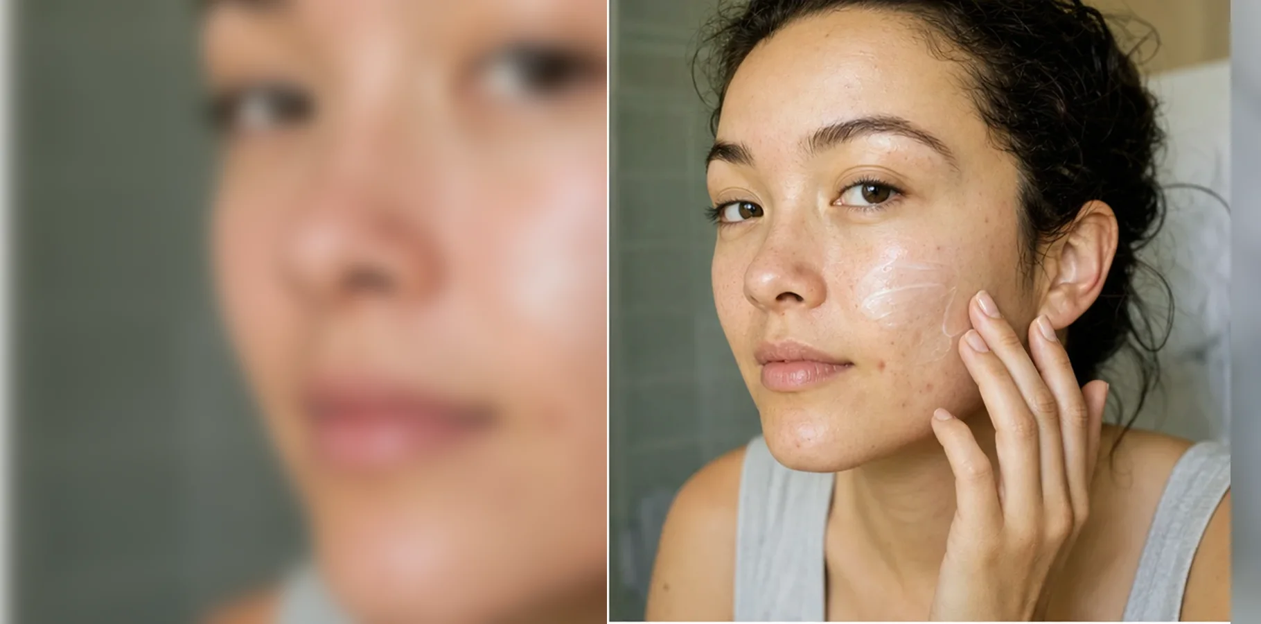 Retinol richtig anwenden – Seren: Frau trägt behutsam ein Pflegeserum auf ihre Haut auf