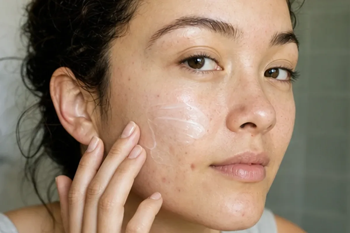 Authentische Beauty-Routine passend zum Thema Chemisches Peeling für fettige Haut