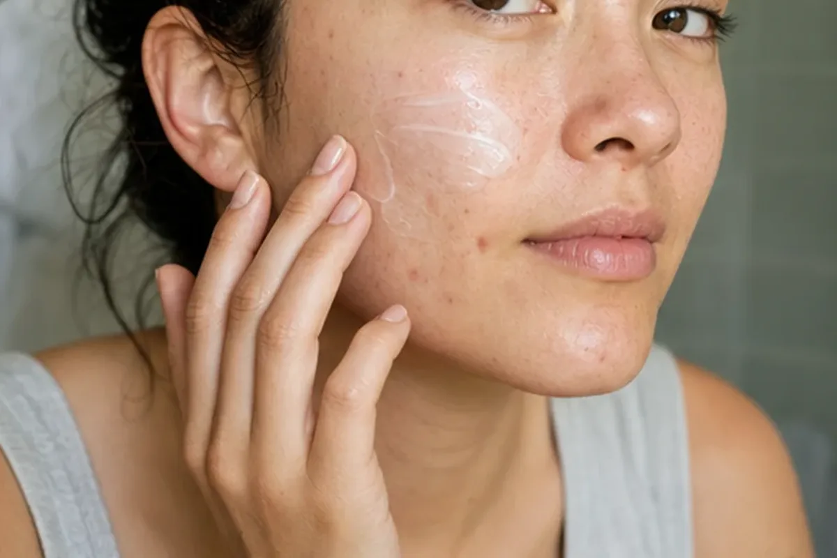 Redaktioneller Beauty-Moment zur Ausgangslage bei Anti-Aging-Routine für fettige Haut