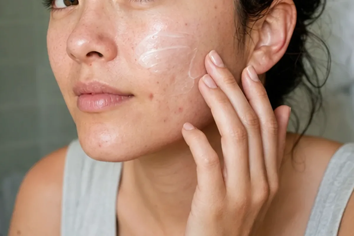 Authentischer Wohlfühlmoment passend zum Beauty-Thema Gesichtswasser bei Pigmentflecken