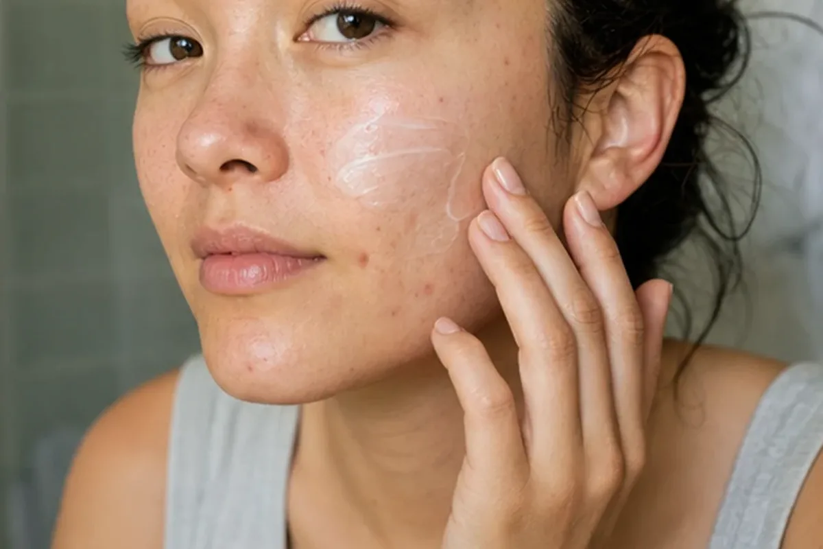 Redaktioneller Beauty-Moment zur Ausgangslage bei Gesichtscreme für trockene Haut