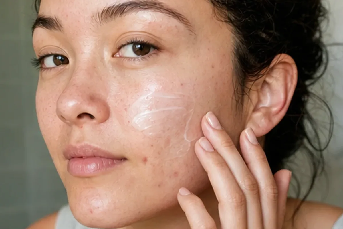 Authentische Beauty-Routine passend zum Thema Gesichtscreme für fettige Haut