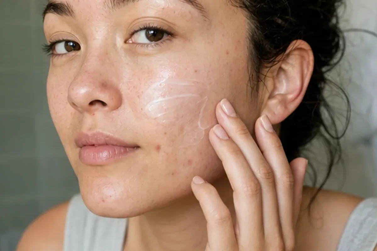 Redaktioneller Beauty-Moment zur Ausgangslage bei Retinol-Serum bei Pigmentflecken