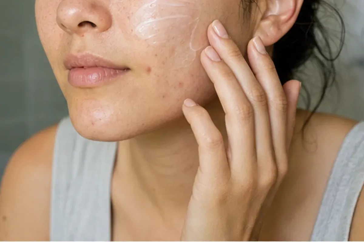Emotionaler und authentischer Anwendungsmoment rund um Niacinamid-Serum für fettige Haut