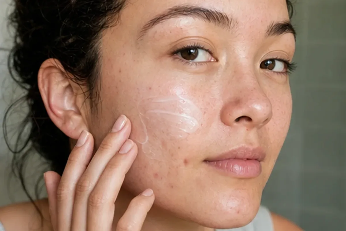 Authentische Beauty-Routine passend zum Thema Niacinamid-Serum für trockene Haut