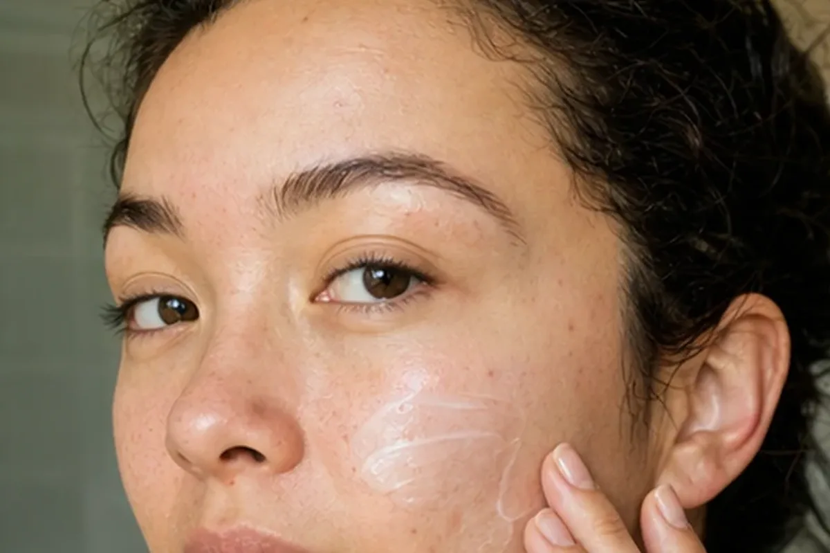 Authentischer Wohlfühlmoment passend zum Beauty-Thema Augenpflege für empfindliche Haut