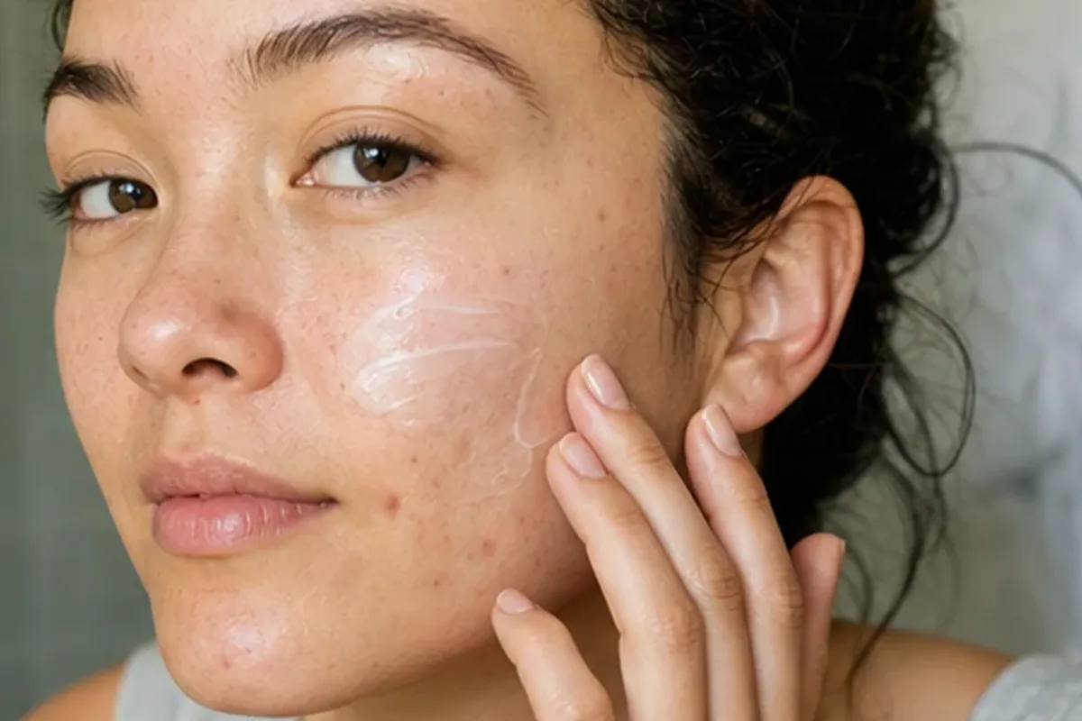 Emotionaler und authentischer Anwendungsmoment rund um Retinol-Serum bei ersten Fältchen