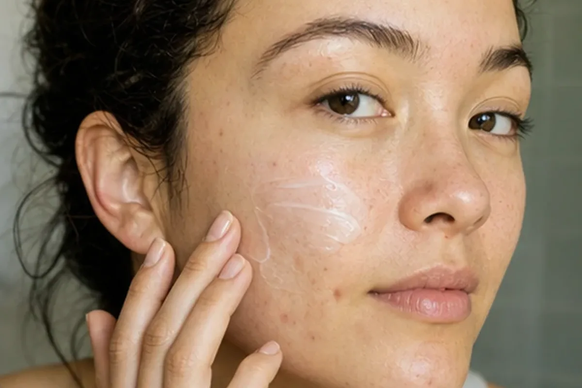 Authentische Beauty-Routine passend zum Thema Feuchtigkeitsserum für unreine Haut