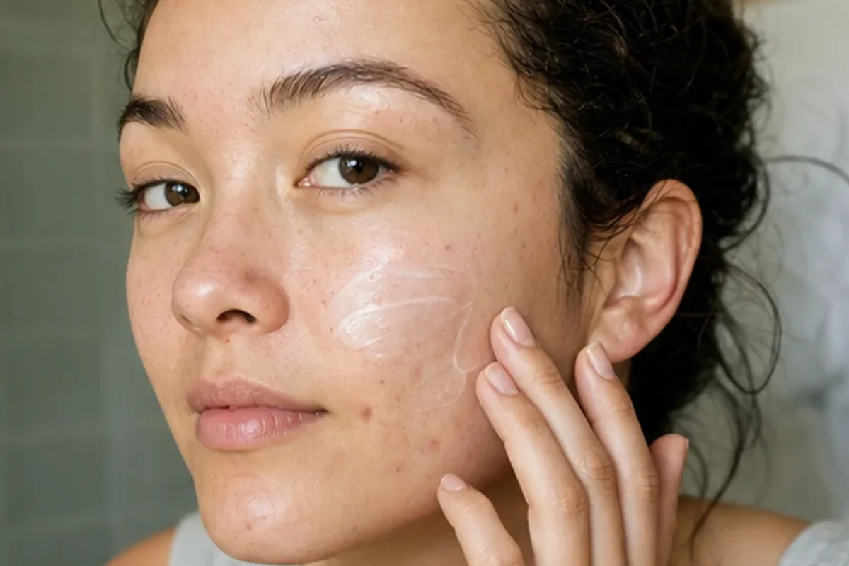 Authentischer Wohlfühlmoment passend zum Beauty-Thema Anti-Aging-Routine für trockene Haut