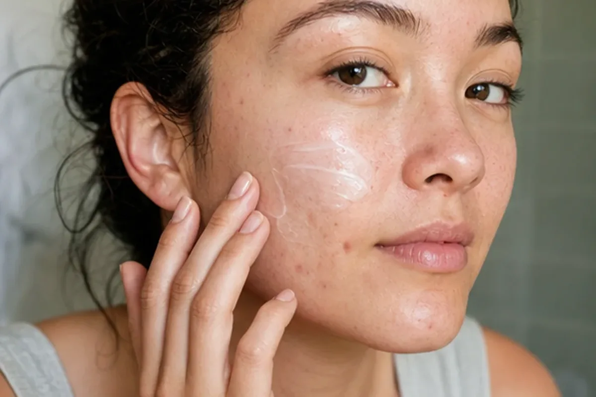 Authentische Beauty-Routine passend zum Thema Hyaluron-Serum für unreine Haut