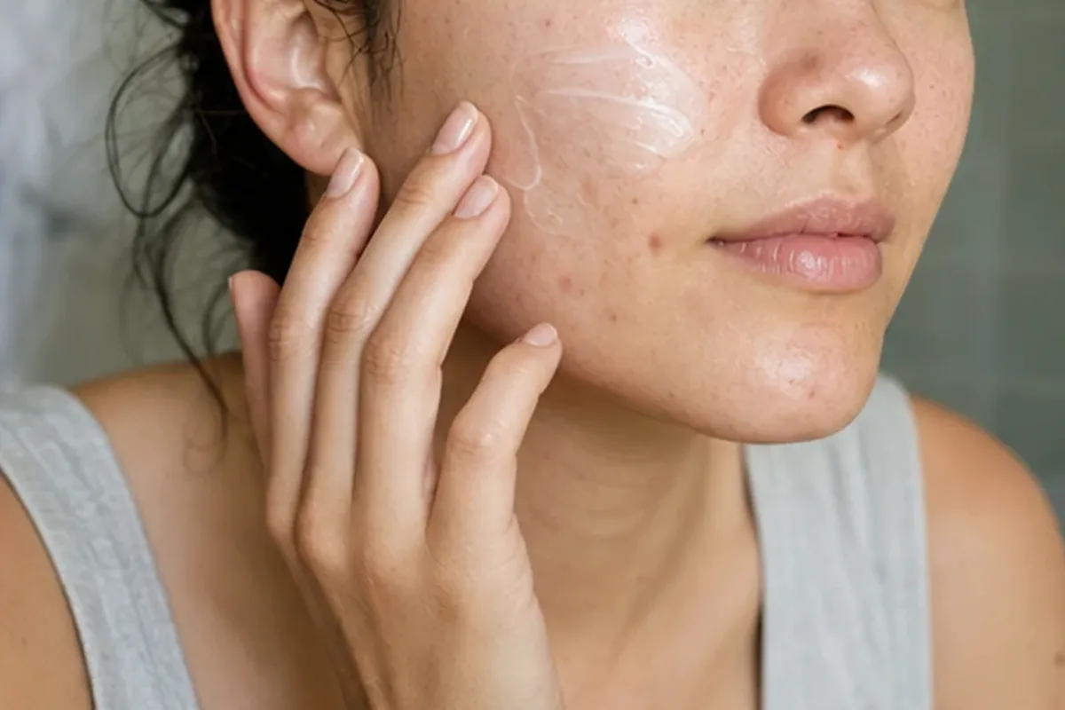 Authentischer Wohlfühlmoment passend zum Beauty-Thema Hyaluron-Serum bei Rötungen