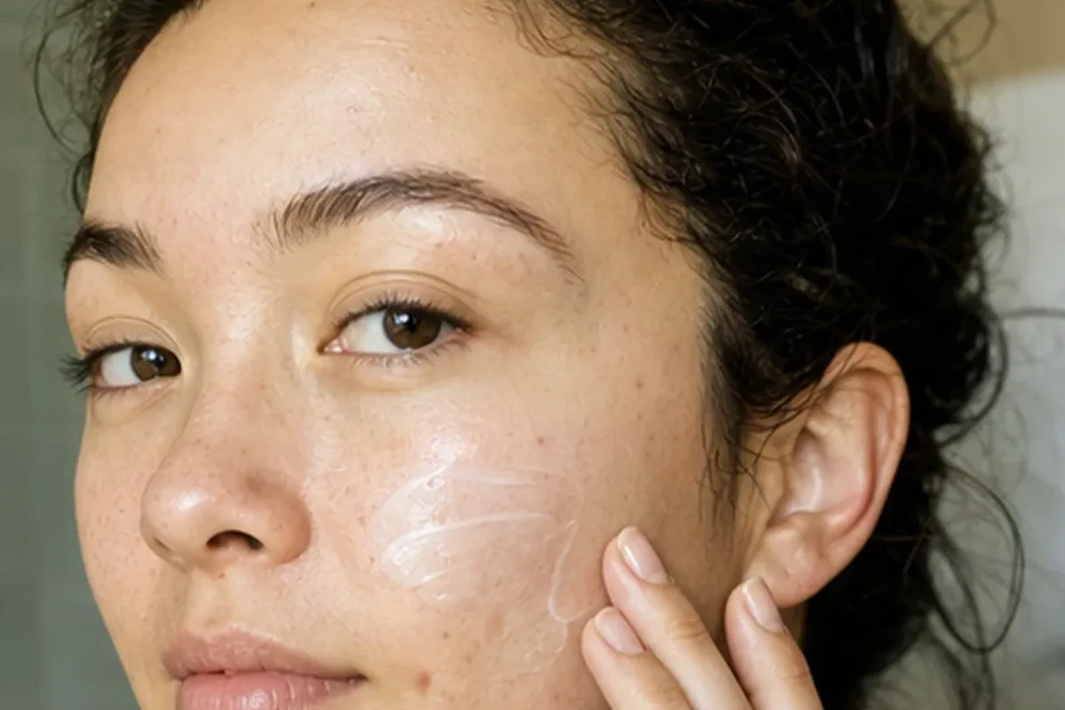 Emotionaler und authentischer Anwendungsmoment rund um Hyaluron-Serum für fettige Haut
