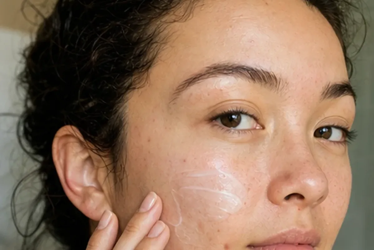 Authentische Beauty-Routine passend zum Thema Feuchtigkeitsserum für unreine Haut