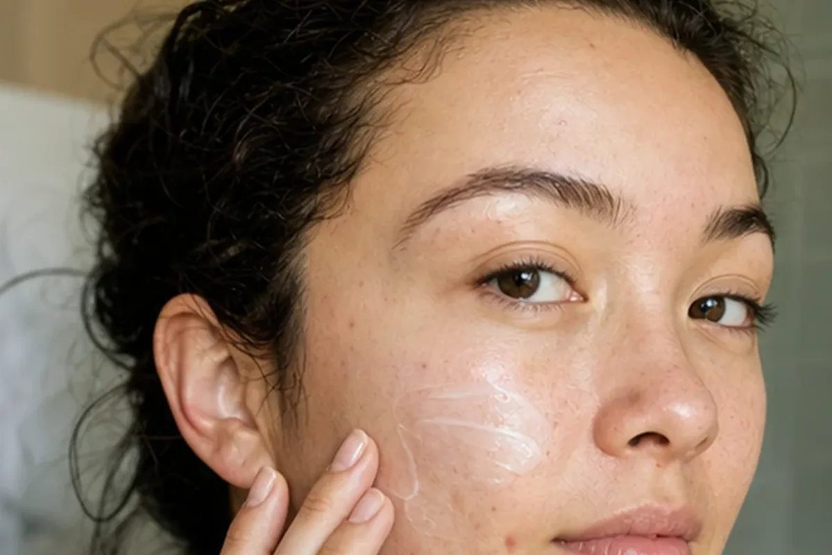 Redaktioneller Beauty-Moment zur Ausgangslage bei Gesichtsreinigung für trockene Haut