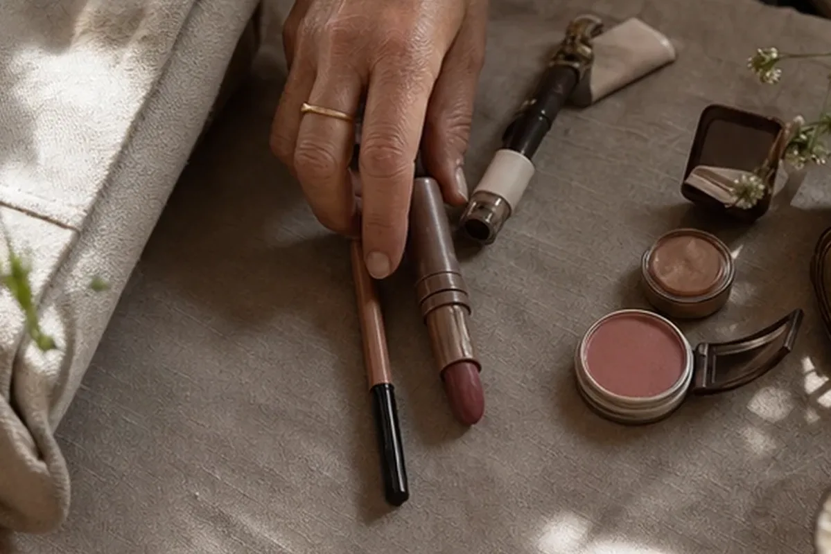 Emotionaler und authentischer Anwendungsmoment rund um Rouge für einen natürlichen Look