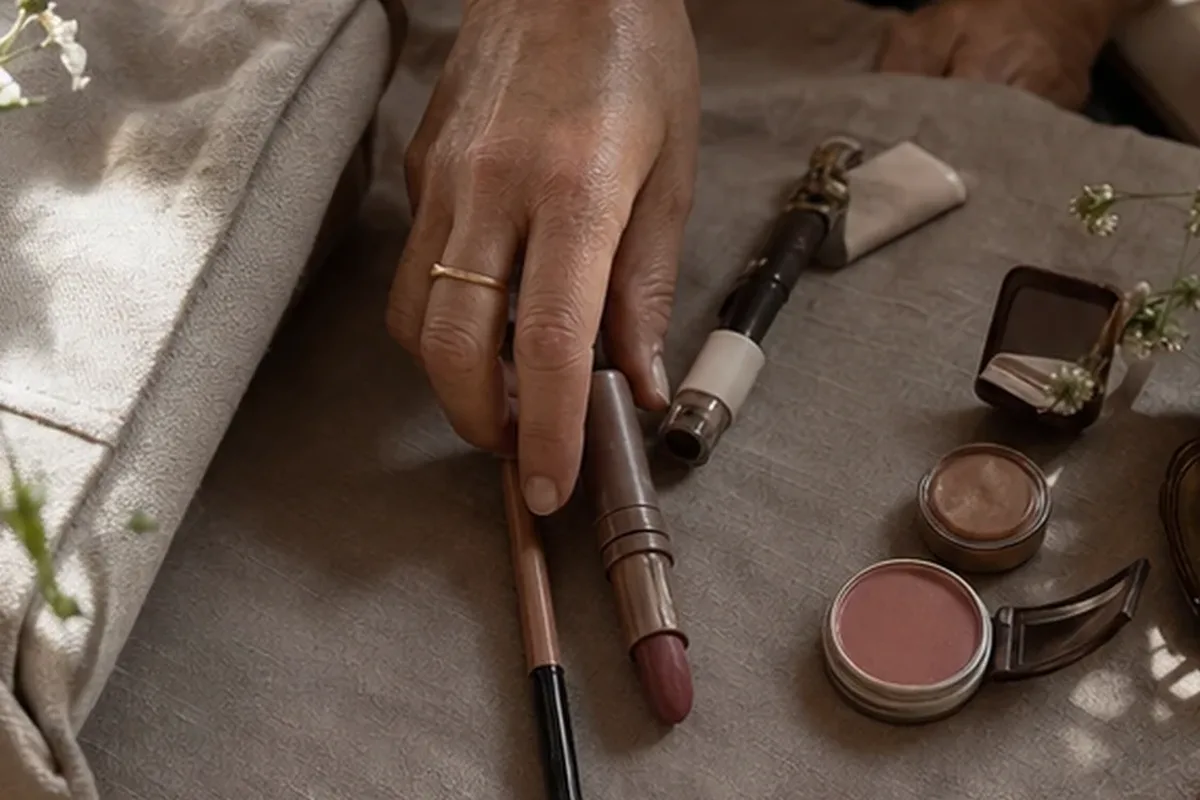 Hochwertige Beauty-Inszenierung zu Auswahlkriterien für Highlighter bei Rötungen