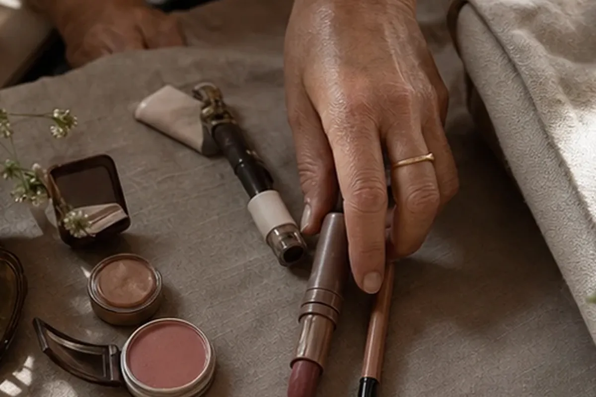 Authentischer Wohlfühlmoment passend zum Beauty-Thema Augenbrauengel für empfindliche Haut