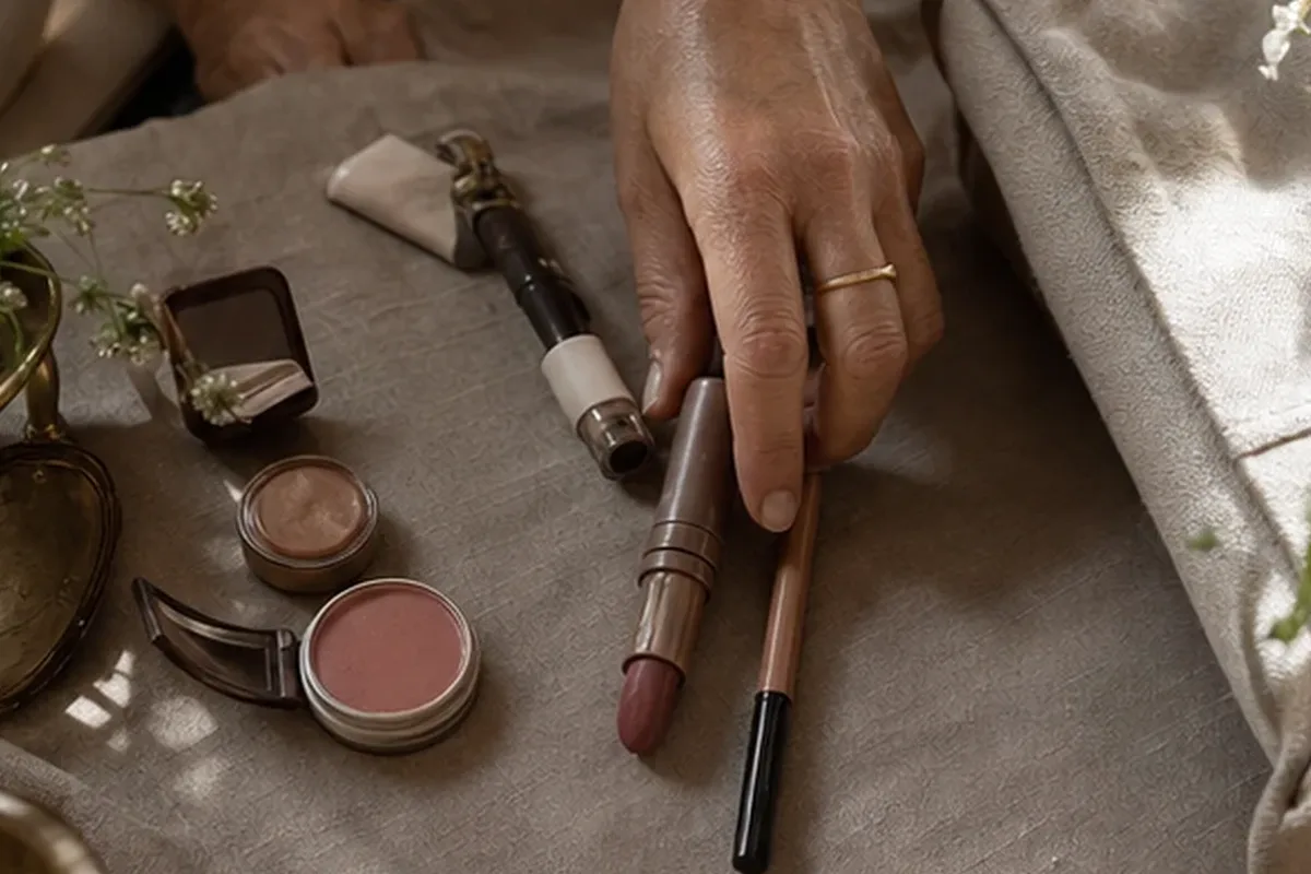 Authentische Beauty-Routine passend zum Thema Rouge für reife Haut