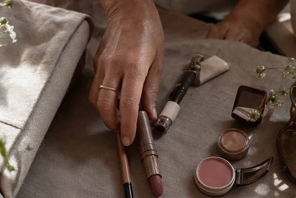 Authentischer Wohlfühlmoment passend zum Beauty-Thema Primer für langen Halt