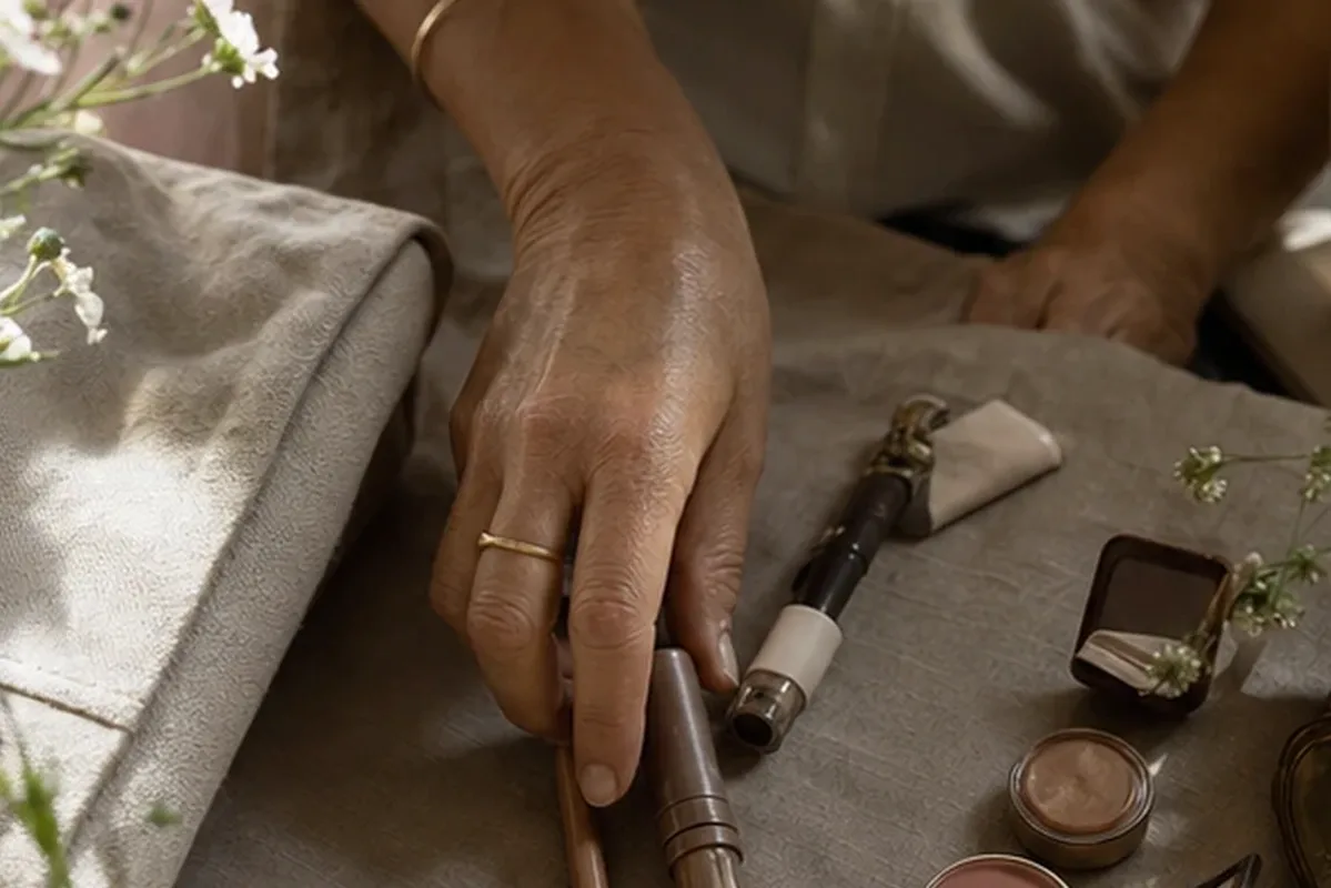 Redaktioneller Beauty-Moment zur Ausgangslage bei Lippenstift für trockene Haut
