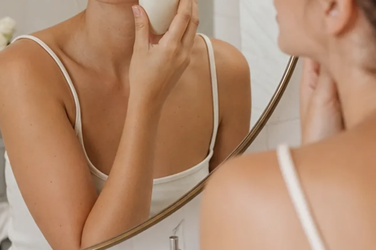 Redaktioneller Beauty-Moment zur Ausgangslage bei Gesichtsmaske für Mischhaut