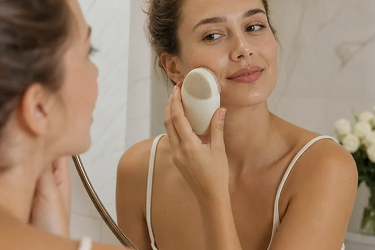 Authentische Beauty-Routine passend zum Thema Kosmetikspiegel für Reisen