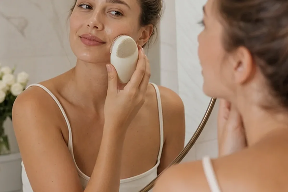 Redaktioneller Beauty-Moment zur Ausgangslage bei Gesichtsreinigung bei Rötungen
