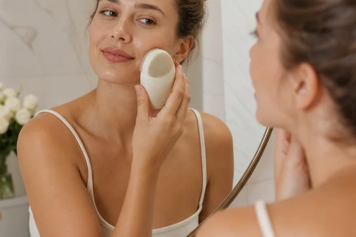 Authentische Beauty-Routine passend zum Thema Gesichtsmaske bei ersten Fältchen