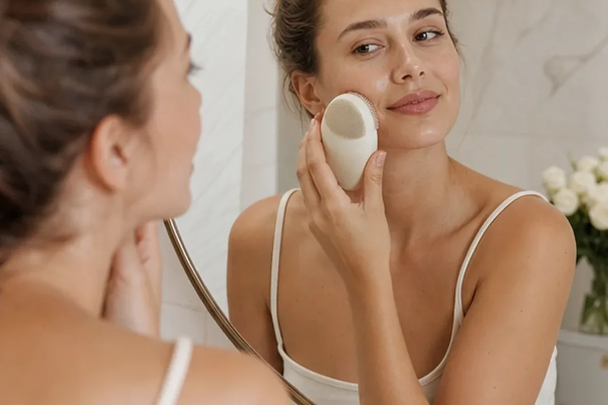 Hochwertige Beauty-Inszenierung zu Auswahlkriterien für Augenpflege für fettige Haut