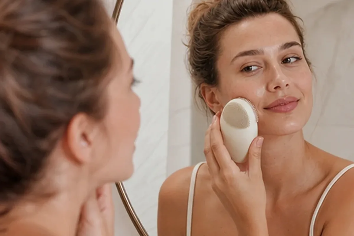 Hochwertige Beauty-Inszenierung zu Auswahlkriterien für Gesichtssauna bei kleinem Budget