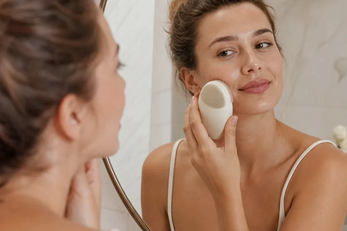 Redaktioneller Beauty-Moment zur Ausgangslage bei LED-Gesichtsmaske bei kleinem Budget