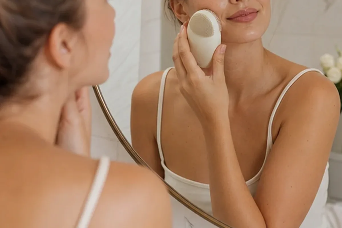 Redaktioneller Beauty-Moment zur Ausgangslage bei Anti-Aging-Routine bei Rötungen