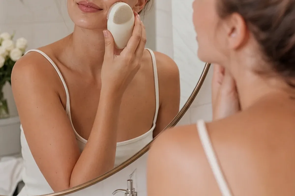 Hochwertige Beauty-Inszenierung zu Auswahlkriterien für Warmluftbürste bei wenig Zeit