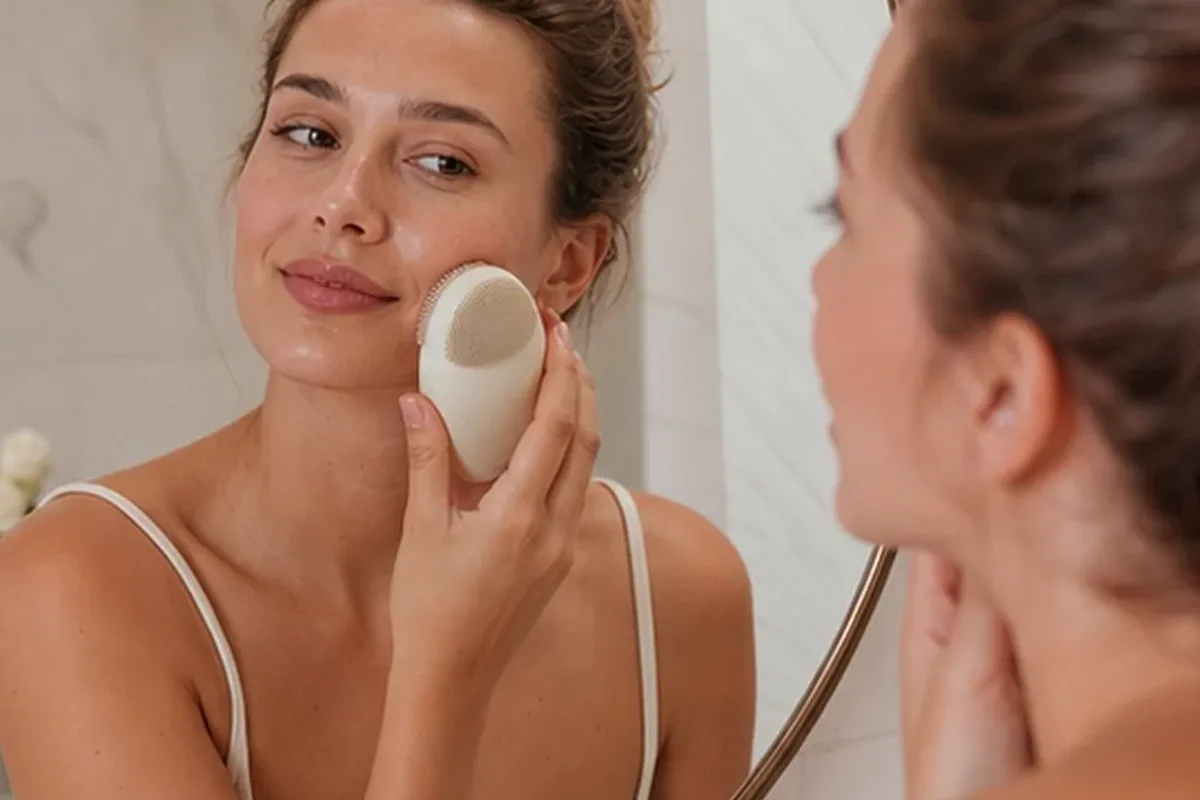 Emotionaler und authentischer Anwendungsmoment rund um Chemisches Peeling bei ersten Fältchen