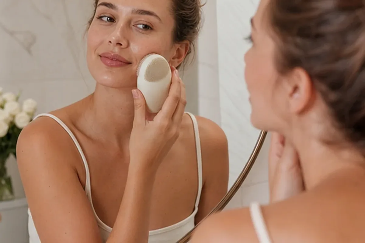 Hochwertige Beauty-Inszenierung zu Auswahlkriterien für Gesichtssauna bei kleinem Budget