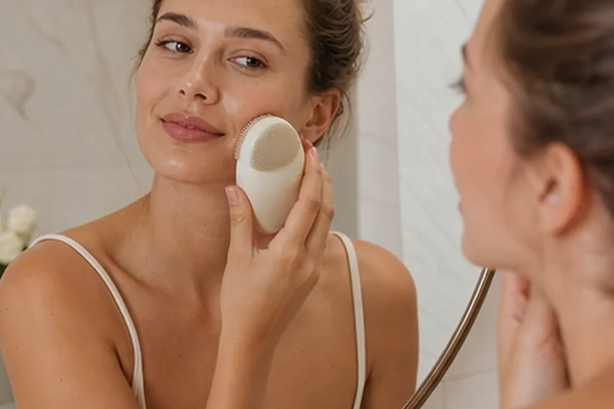Redaktioneller Beauty-Moment zur Ausgangslage bei Gesichtsreinigungsbürste mit Premium-Anspruch