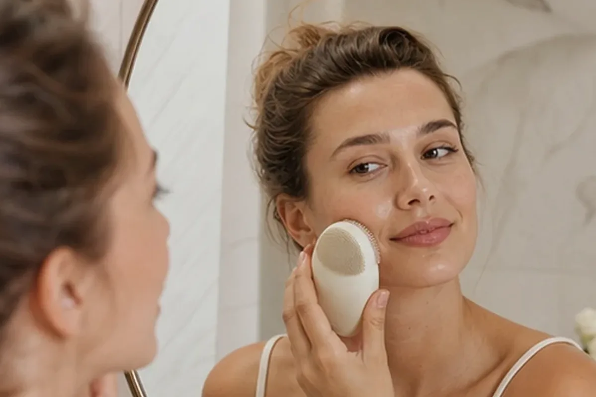 Authentische Beauty-Routine passend zum Thema Mizellenwasser bei ersten Fältchen