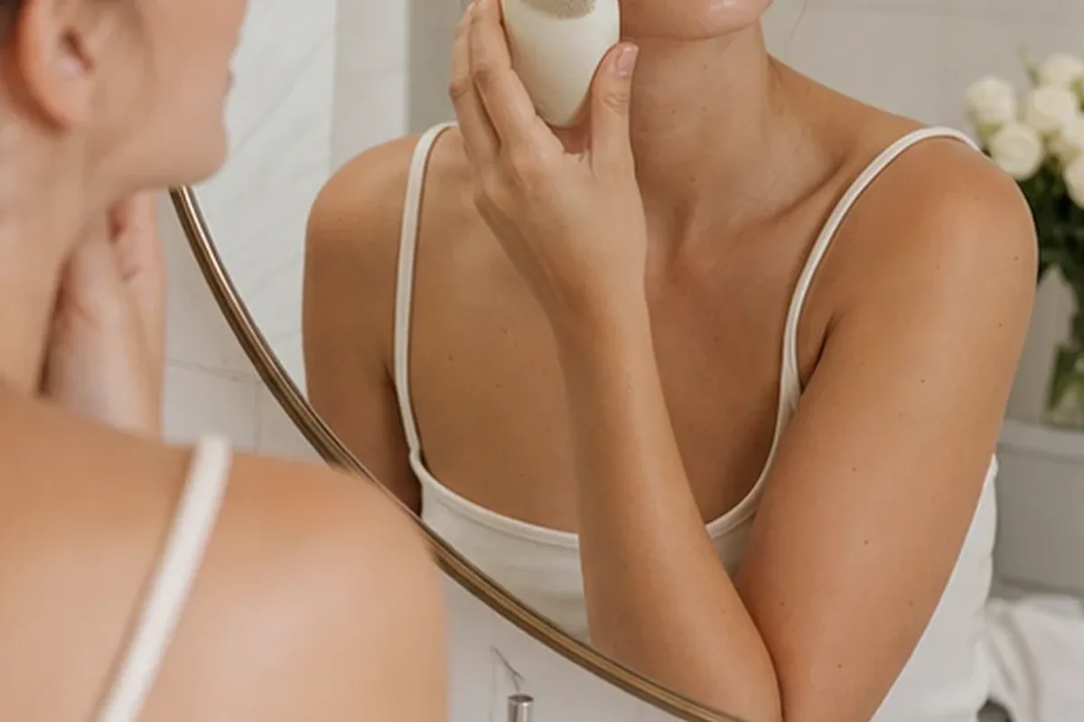Hochwertige Beauty-Inszenierung zu Auswahlkriterien für Retinol-Serum bei Rötungen
