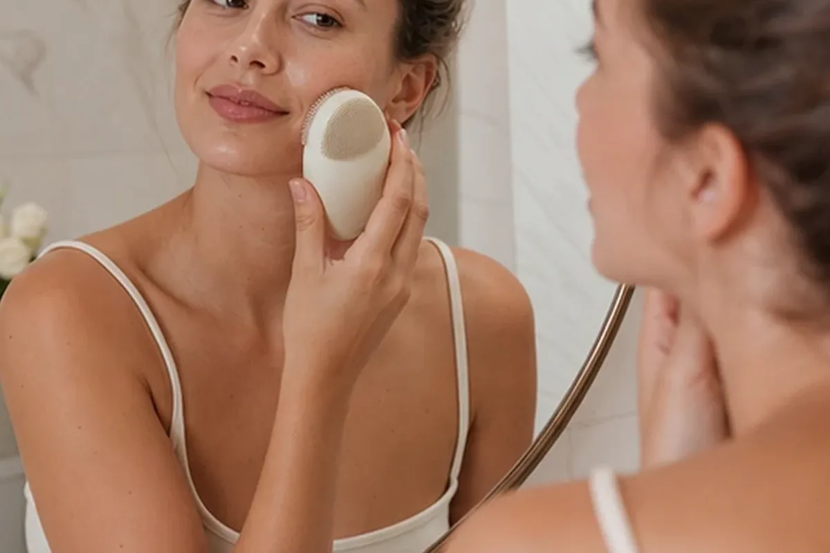 Authentischer Wohlfühlmoment passend zum Beauty-Thema Feuchtigkeitsserum bei Pigmentflecken