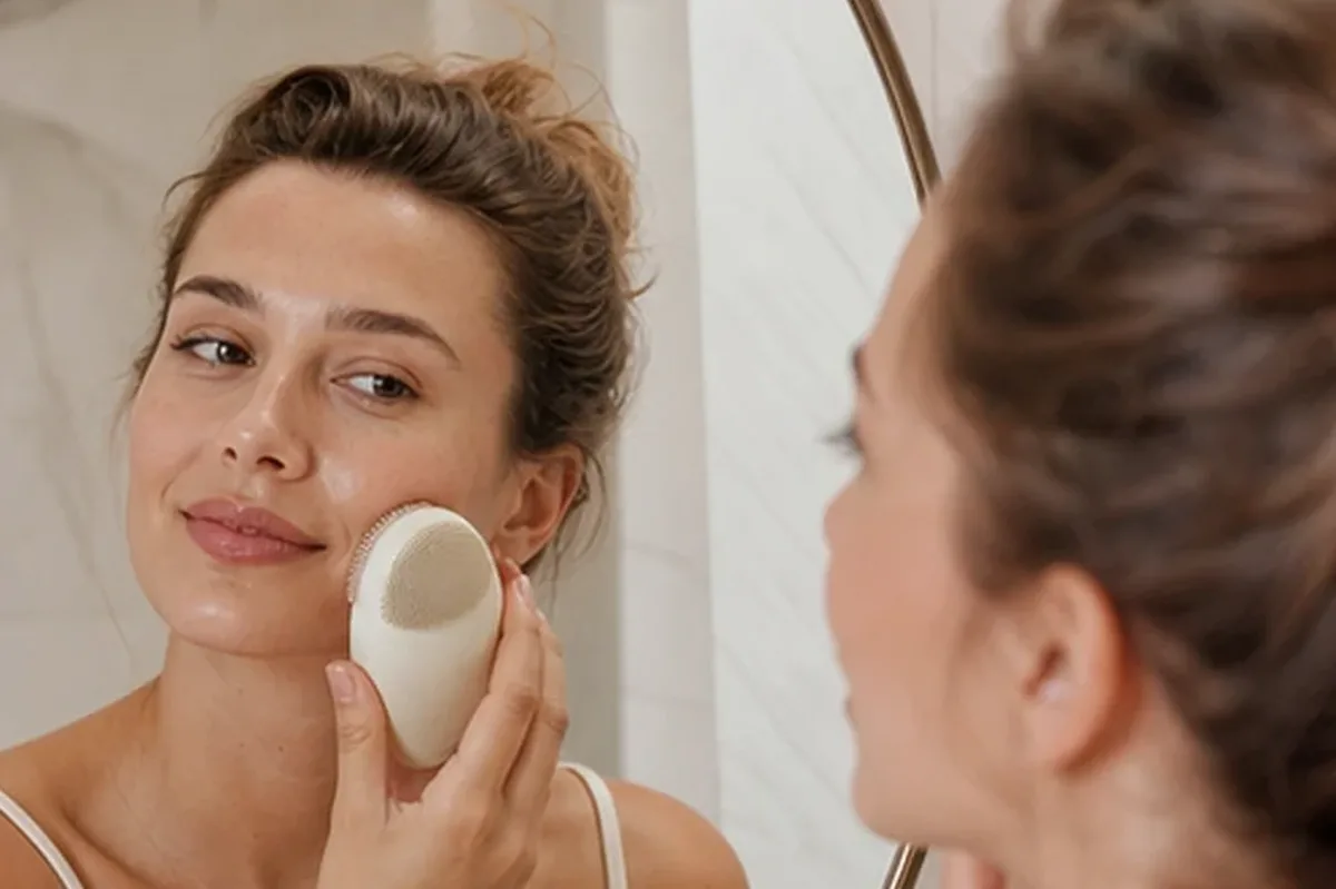 Authentischer Wohlfühlmoment passend zum Beauty-Thema Glätteisen für feines Haar