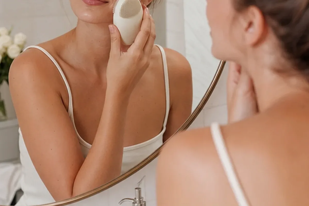 Authentische Beauty-Routine passend zum Thema Kosmetikspiegel für Anfänger