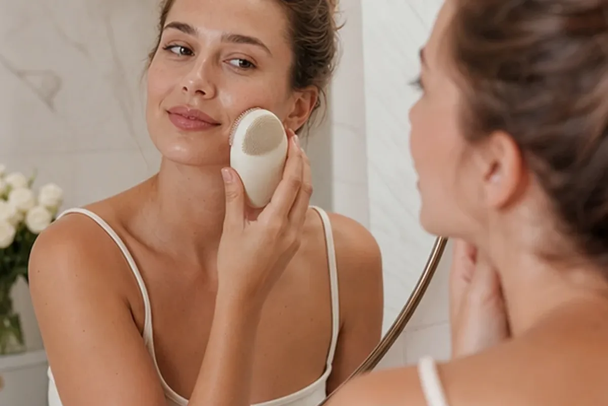 Authentische Beauty-Routine passend zum Thema Gesichtscreme für empfindliche Haut