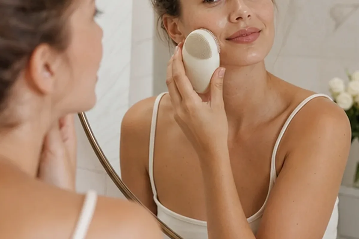 Redaktioneller Beauty-Moment zur Ausgangslage bei Hyaluron-Serum bei Pigmentflecken