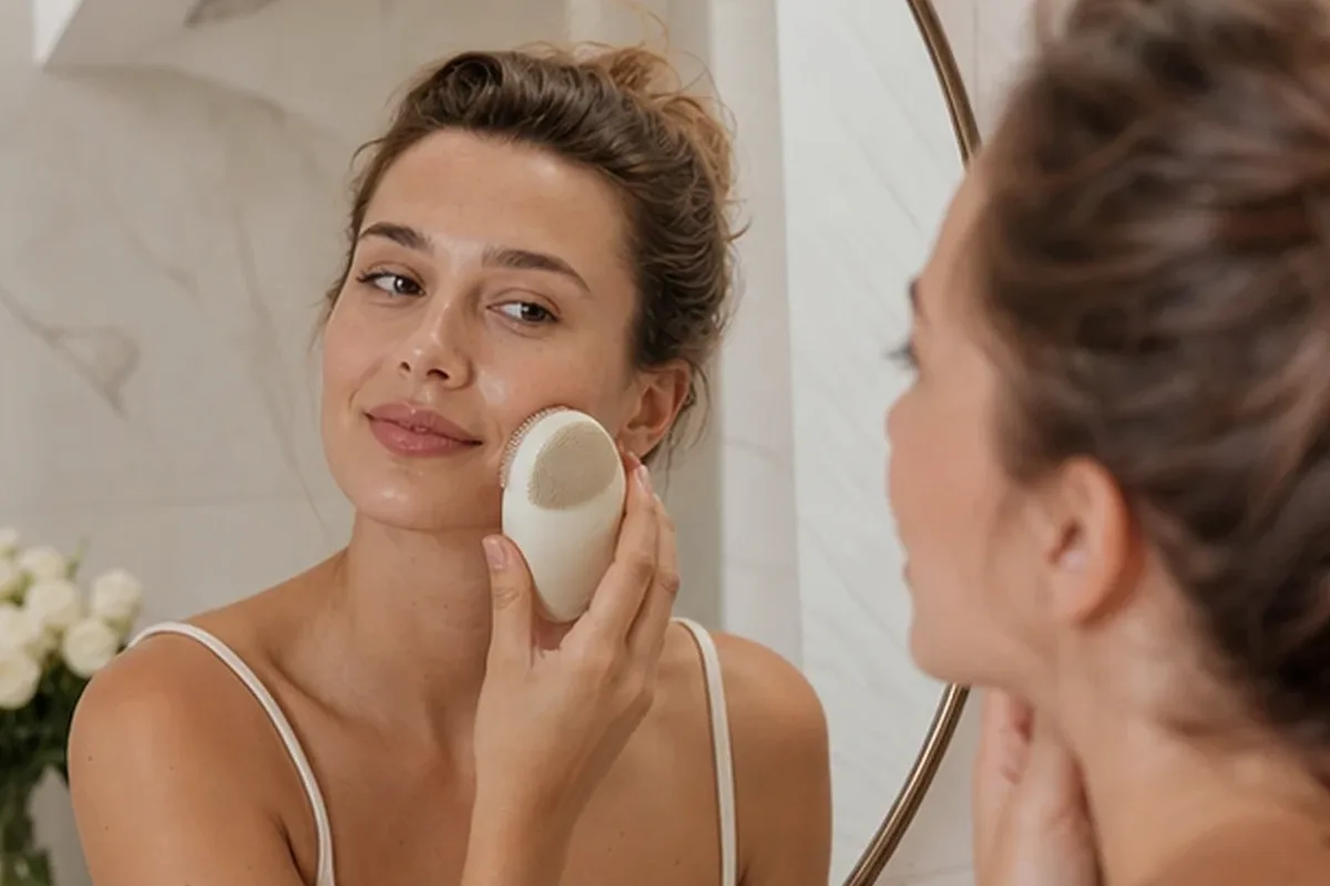 Authentische Beauty-Routine passend zum Thema Massagegerät bei wenig Zeit