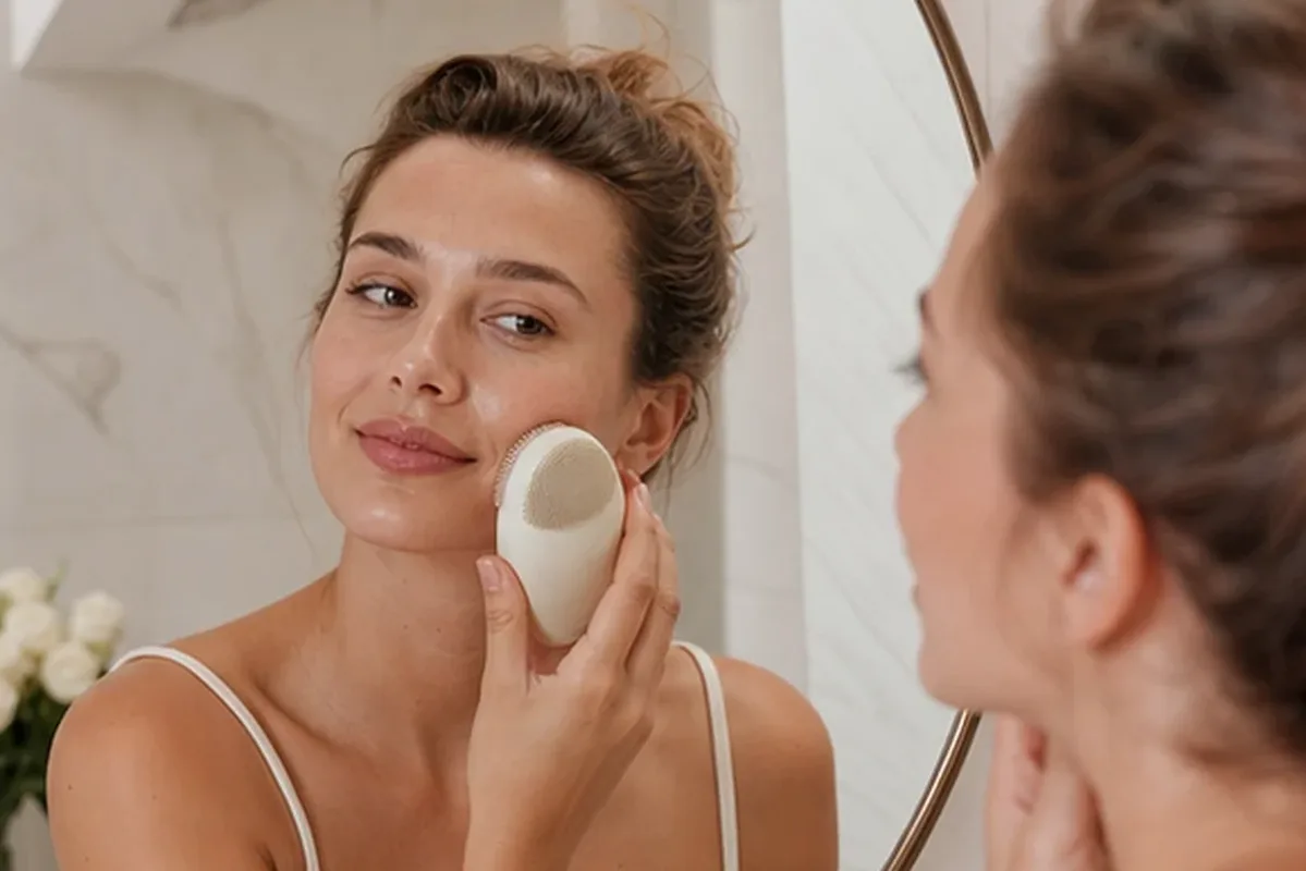 Authentische Beauty-Routine passend zum Thema Hyaluron-Serum für unreine Haut