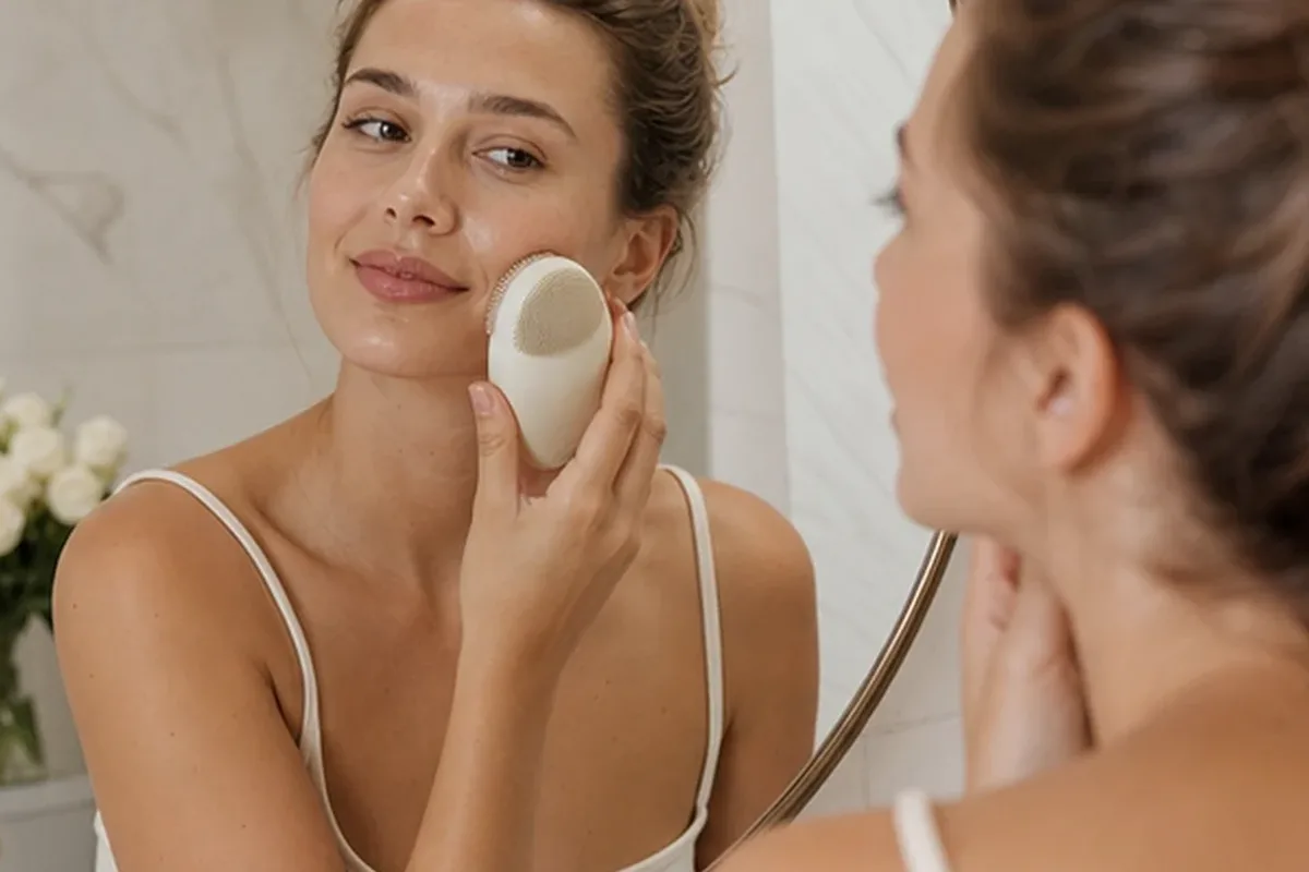Emotionaler und authentischer Anwendungsmoment rund um Niacinamid-Serum bei Pigmentflecken