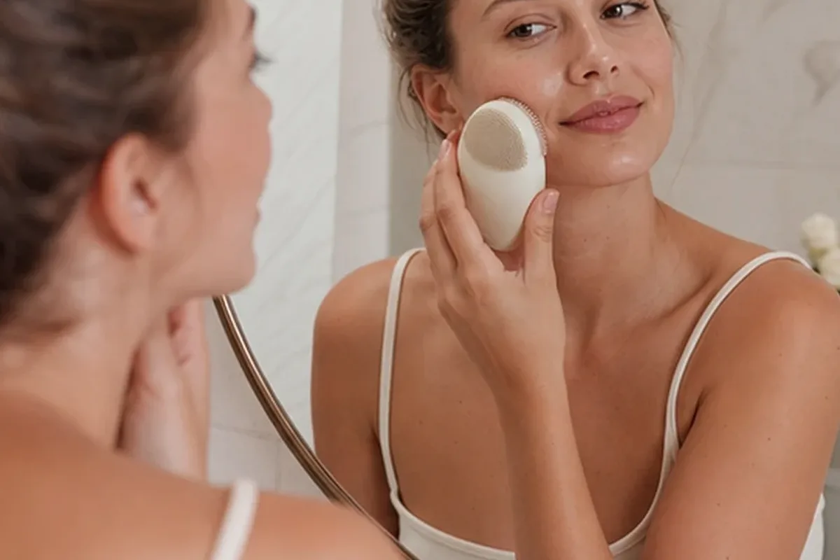 Emotionaler und authentischer Anwendungsmoment rund um Hyaluron-Serum bei ersten Fältchen