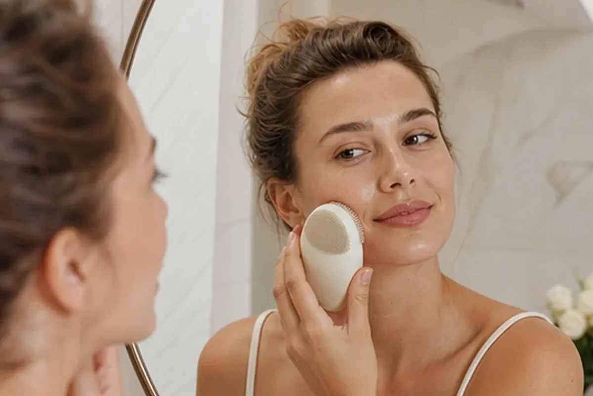 Authentische Beauty-Routine passend zum Thema Glätteisen für feines Haar