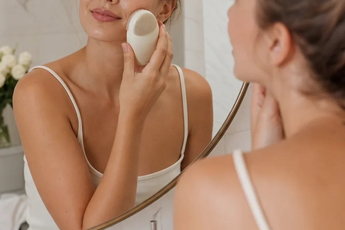 Redaktioneller Beauty-Moment zur Ausgangslage bei Gesichtscreme für fettige Haut