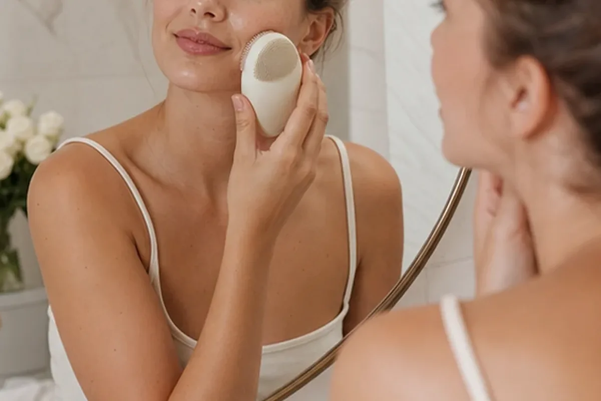 Authentische Beauty-Routine passend zum Thema Chemisches Peeling für trockene Haut